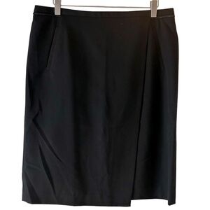 Zac & Rachel Embellished Faux Wrap Pencil Skirt with Pockets